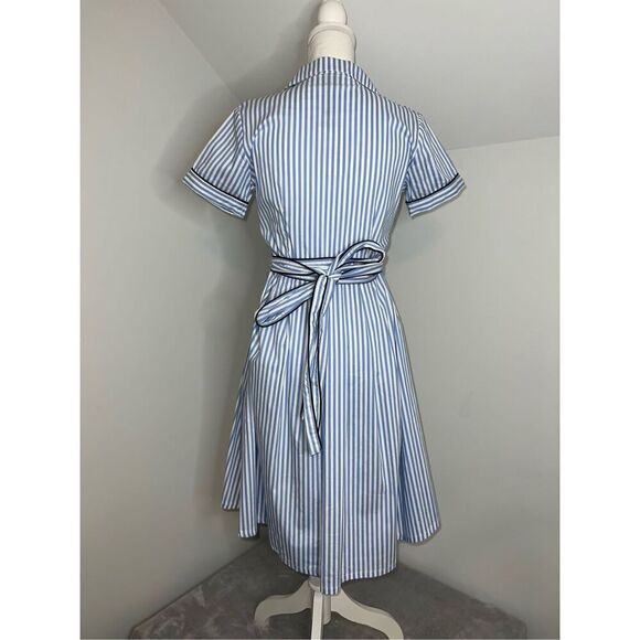 New! Women’s Striped Knee Length Fit & Flare Dress Small - Picture 6 of 11